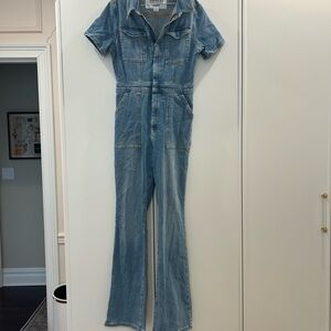 Zara Light Blue Denim Jumpsuit
